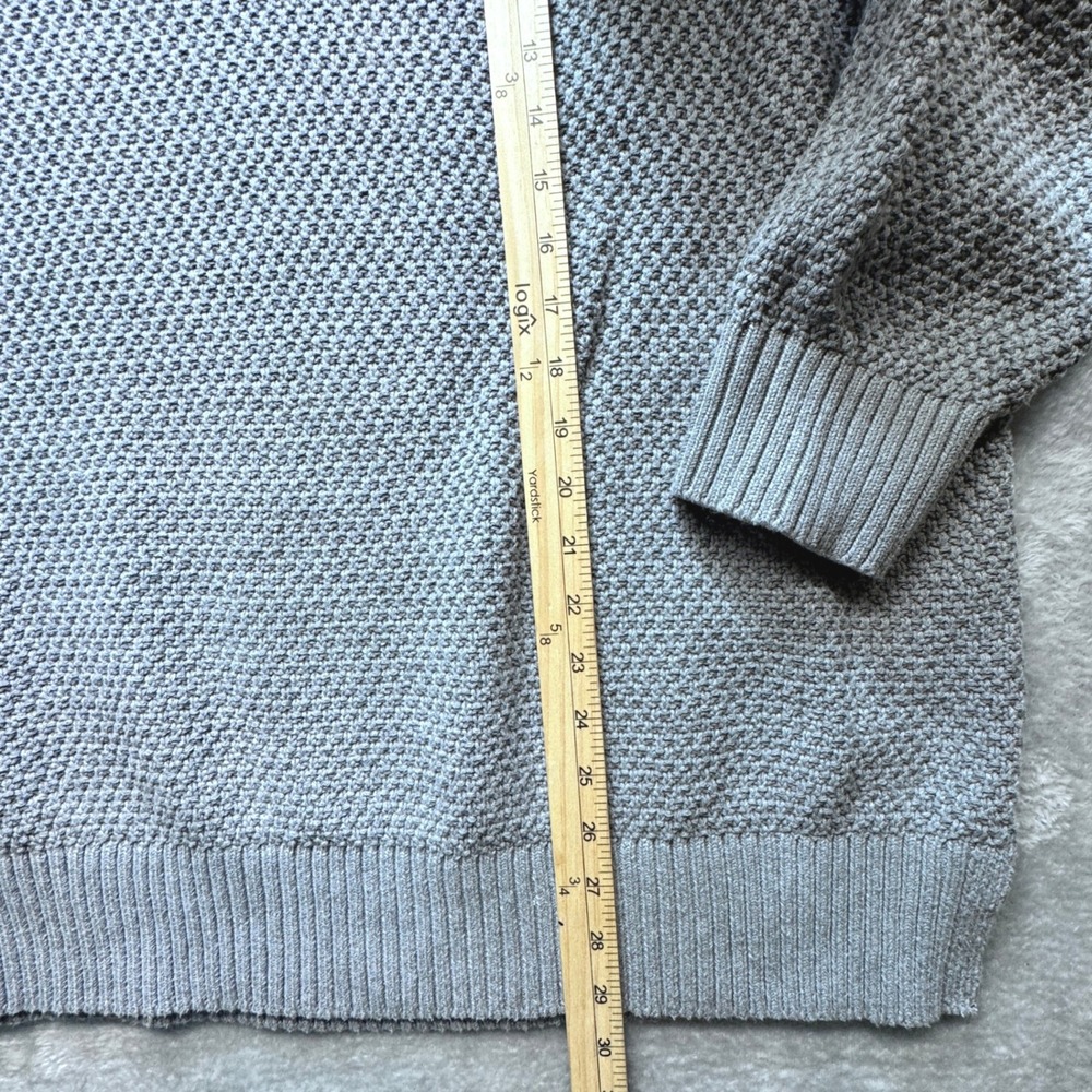 Old Navy Womens 2X Gray Textured Chunky Knit Raglan Crew Neck Sweater Pullover - Picture 9 of 10